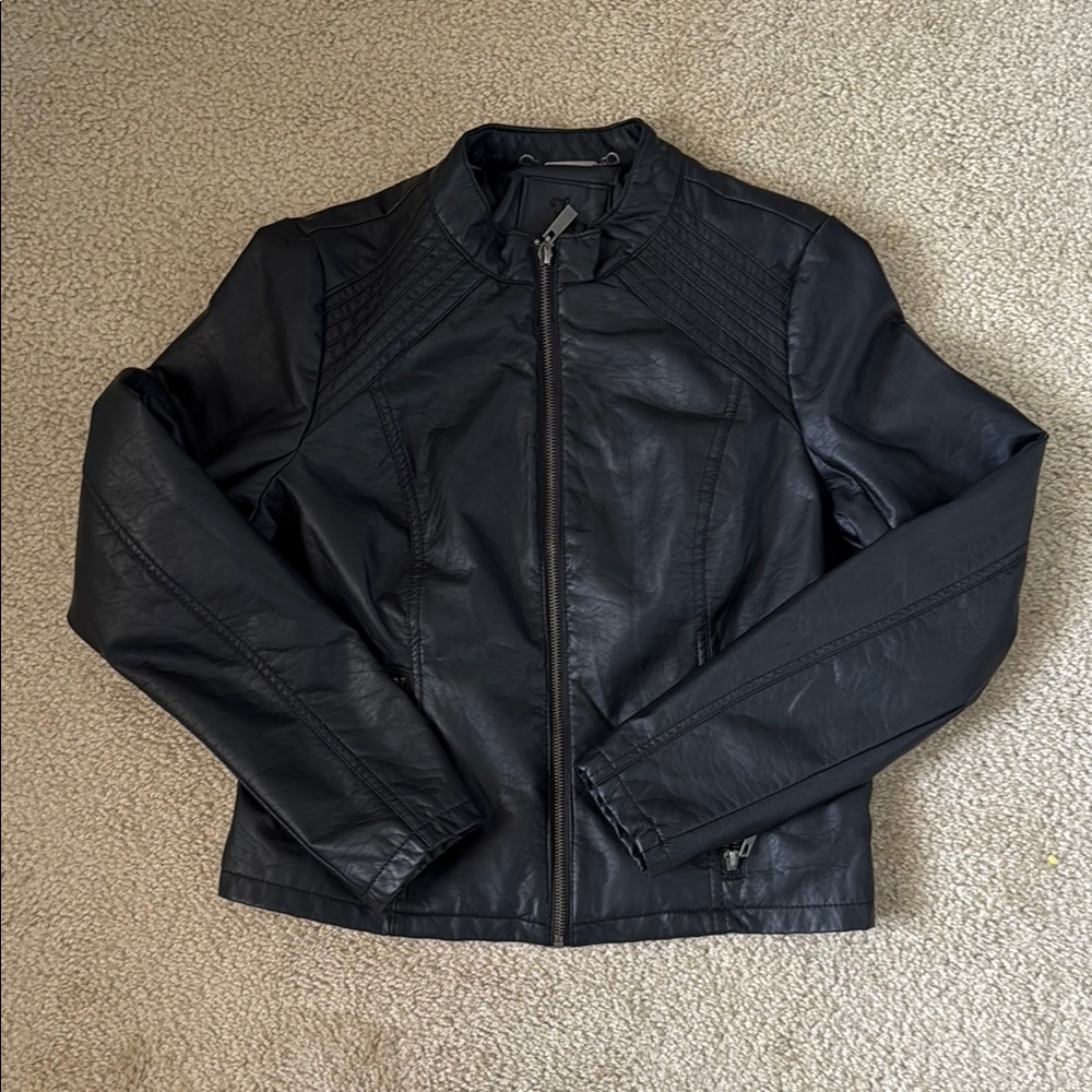 Black Faux Leather Jacket